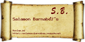 Salamon Barnabás névjegykártya