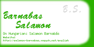 barnabas salamon business card